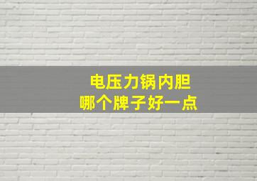 电压力锅内胆哪个牌子好一点