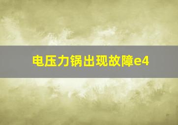 电压力锅出现故障e4