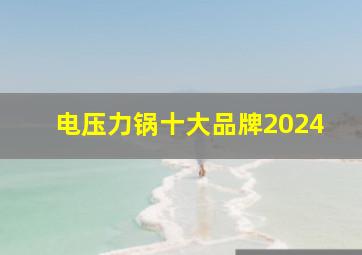 电压力锅十大品牌2024