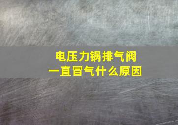 电压力锅排气阀一直冒气什么原因