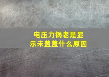 电压力锅老是显示未盖盖什么原因