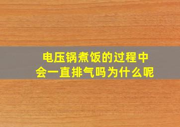 电压锅煮饭的过程中会一直排气吗为什么呢