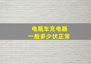 电瓶车充电器一般多少伏正常