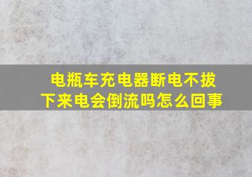 电瓶车充电器断电不拔下来电会倒流吗怎么回事