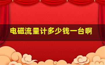 电磁流量计多少钱一台啊