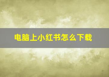 电脑上小红书怎么下载