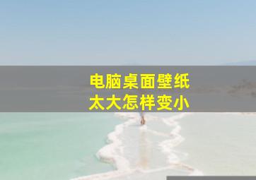 电脑桌面壁纸太大怎样变小