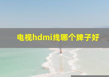 电视hdmi线哪个牌子好