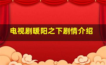 电视剧暖阳之下剧情介绍