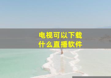 电视可以下载什么直播软件