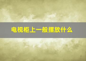 电视柜上一般摆放什么