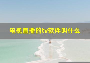 电视直播的tv软件叫什么