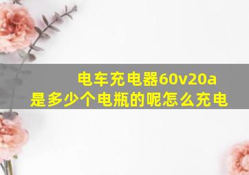 电车充电器60v20a是多少个电瓶的呢怎么充电