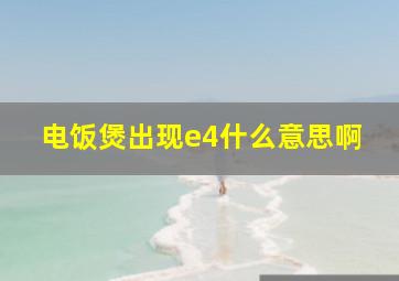 电饭煲出现e4什么意思啊