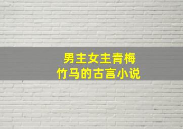 男主女主青梅竹马的古言小说