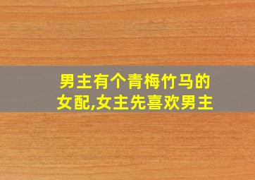 男主有个青梅竹马的女配,女主先喜欢男主