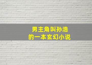 男主角叫孙浩的一本玄幻小说