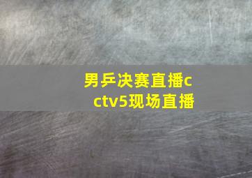 男乒决赛直播cctv5现场直播