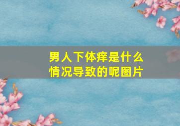 男人下体痒是什么情况导致的呢图片