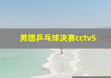 男团乒乓球决赛cctv5