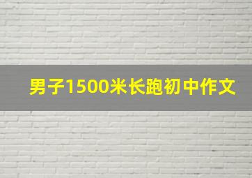 男子1500米长跑初中作文