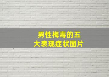 男性梅毒的五大表现症状图片