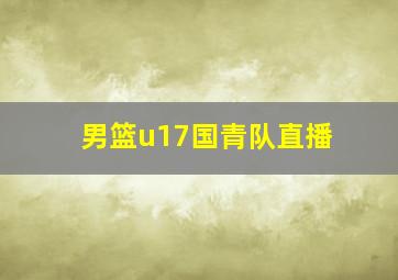 男篮u17国青队直播