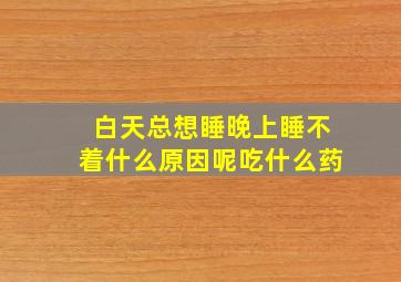 白天总想睡晚上睡不着什么原因呢吃什么药