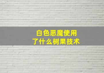 白色恶魔使用了什么树果技术