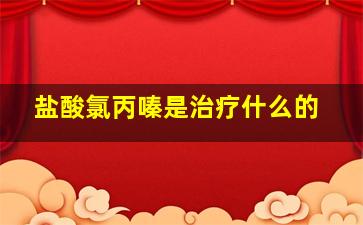 盐酸氯丙嗪是治疗什么的