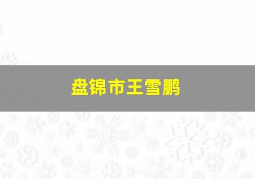 盘锦市王雪鹏