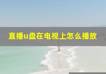 直播u盘在电视上怎么播放