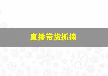 直播带货抓捕