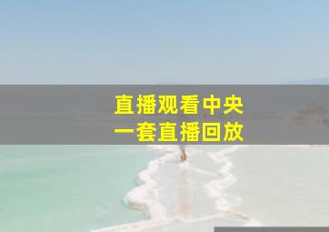 直播观看中央一套直播回放