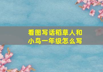 看图写话稻草人和小鸟一年级怎么写