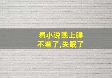 看小说晚上睡不着了,失眠了