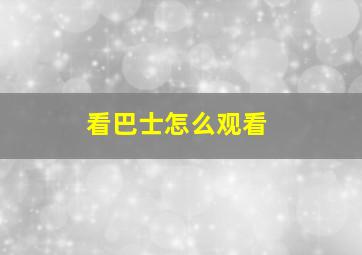 看巴士怎么观看