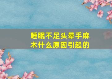 睡眠不足头晕手麻木什么原因引起的