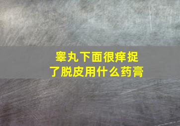 睾丸下面很痒捉了脱皮用什么药膏