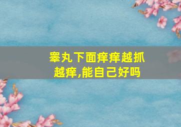 睾丸下面痒痒越抓越痒,能自己好吗