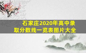 石家庄2020年高中录取分数线一览表图片大全