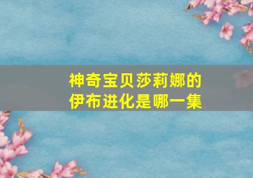 神奇宝贝莎莉娜的伊布进化是哪一集