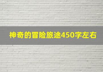 神奇的冒险旅途450字左右