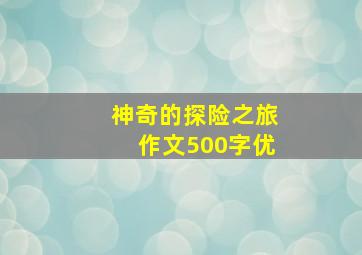 神奇的探险之旅作文500字优