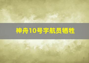 神舟10号宇航员牺牲