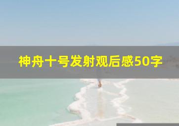 神舟十号发射观后感50字