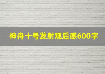 神舟十号发射观后感600字