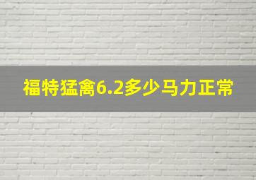 福特猛禽6.2多少马力正常