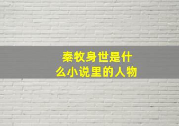 秦牧身世是什么小说里的人物