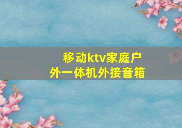 移动ktv家庭户外一体机外接音箱